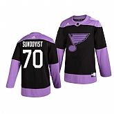 Blues 70 Oskar Sundqvist Black Purple Hockey Fights Cancer Adidas Jersey Dzhi,baseball caps,new era cap wholesale,wholesale hats